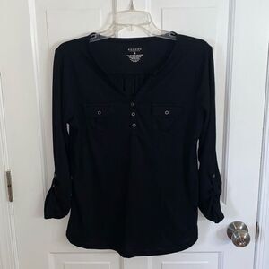 🔥3/$20🔥 Sonoma 3/4 sleeve henley shirt size M